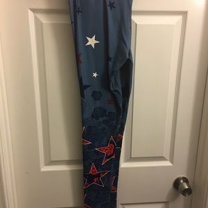 Lularoe TC Leggings Stars- Red White Blue NWT